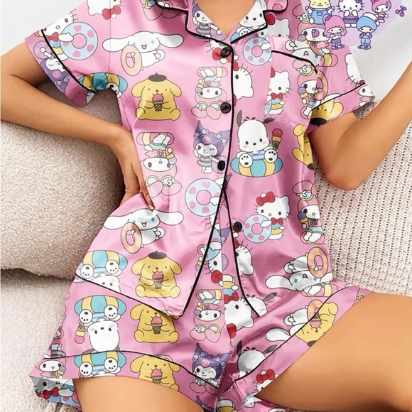 Sanrio Pajama Set – Hello Kitty, My Melody, Cinnamoroll & Friends – Size Large - Picture 5 of 6